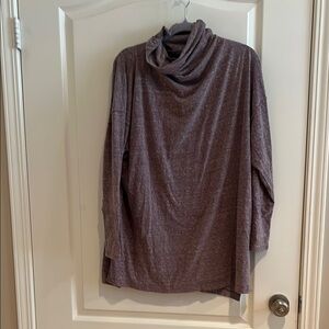 Free People Purple Cowl Neck Top